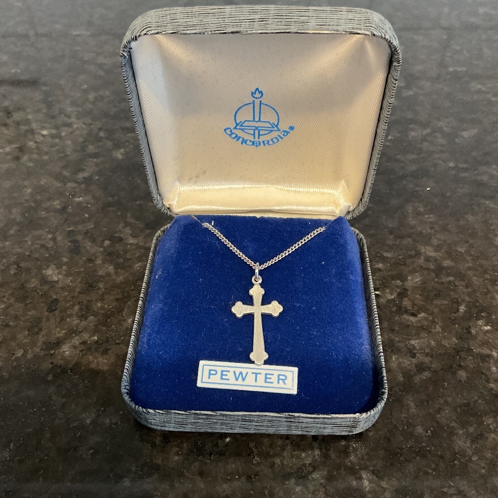 Pewter Cross 18-inch Necklace
